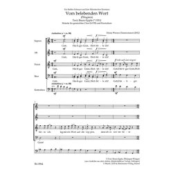 Vom belebenden Wort -Motet for SATB & double bass : Motet for mixed choir (SATB) and double bass