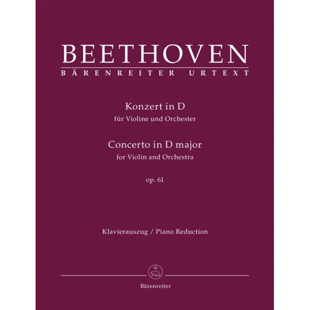 Violin Concerto In D Op.61 - Piano Reduction