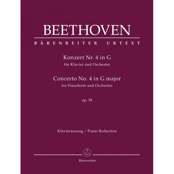 Piano Concerto No.4 In G Op.58 : For Pianoforte And Orchestra