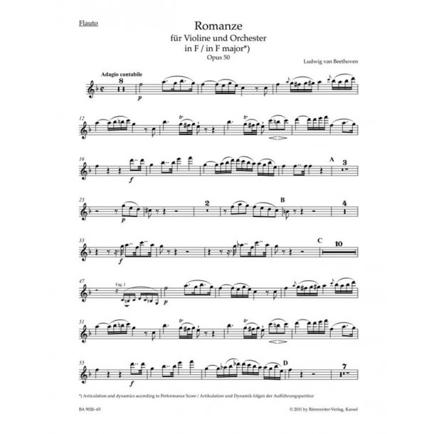 Romances in F major and G major - Beethoven, Ludwig van