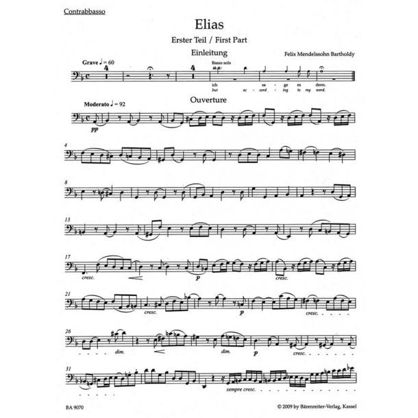 Elijah : Oratorio