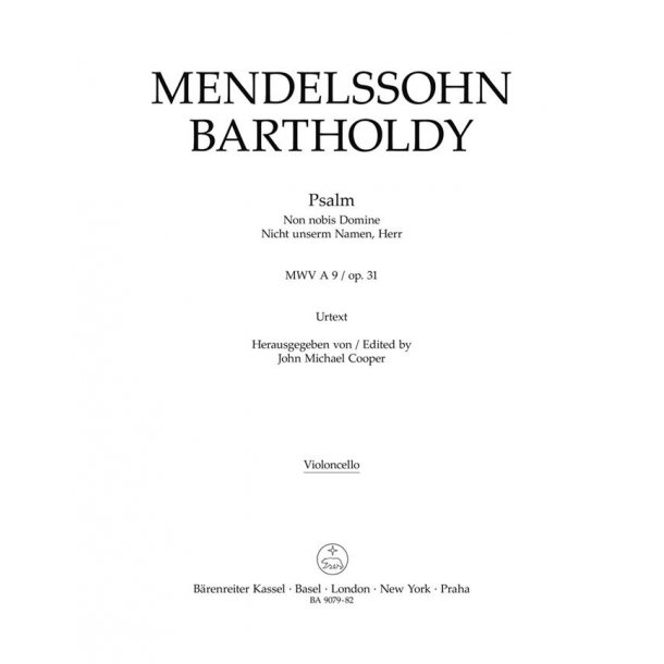 Psalm "Non nobis Domine" / "Nicht unserm Namen, Herr" - Mendelssohn Bartholdy, Felix