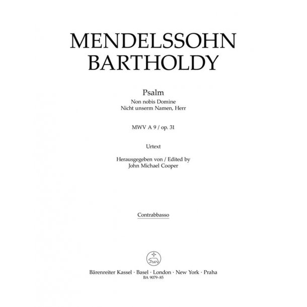 Psalm "Non nobis Domine" / "Nicht unserm Namen, Herr" - Mendelssohn Bartholdy, Felix