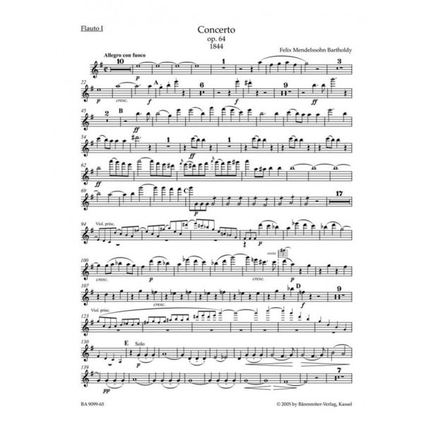 Concerto for Violin and Orchestra in E minor op.64