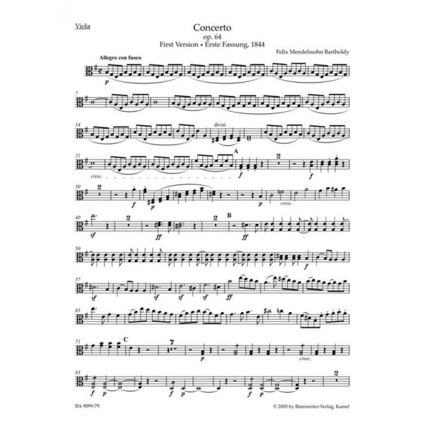 Concerto for Violin and Orchestra in E minor op.64