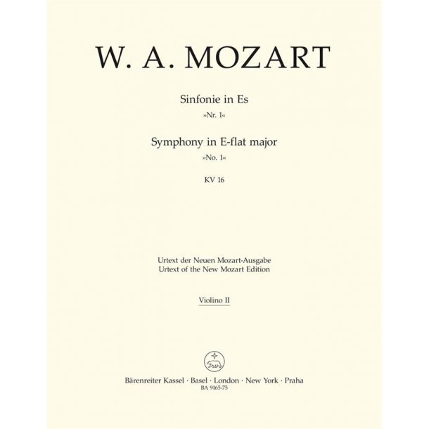 Symphony No.1 In E-Flat KV16