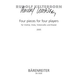 Four Pieces for four Players - Kelterborn, Rudolf