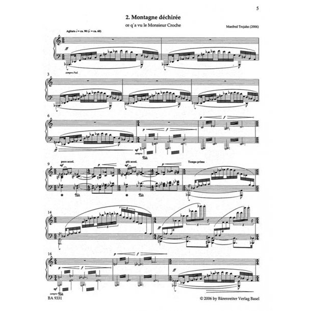 Deux Preludes pour Piano - Trojahn, Manfred