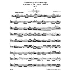12 Etudes in the Thumb Position - Battanchon, Felix