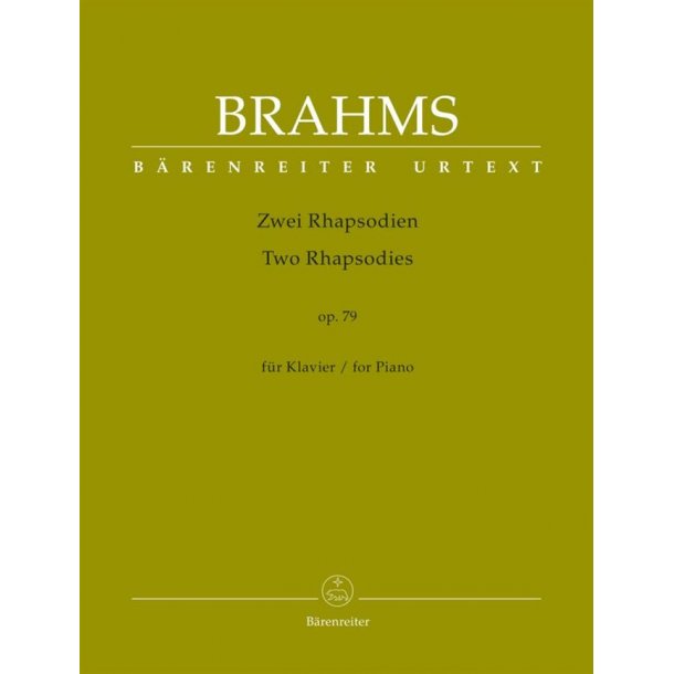 Two Rhapsodies For Piano Op. 79 : Op. 79