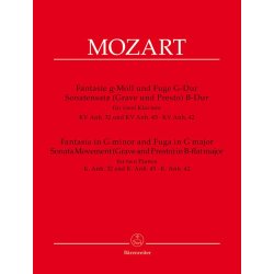 Fantasia in G minor and Fuga in G major, Sonata Movement (Grave and Presto) in B-flat major - Mozart, Wolfgang Amadeus