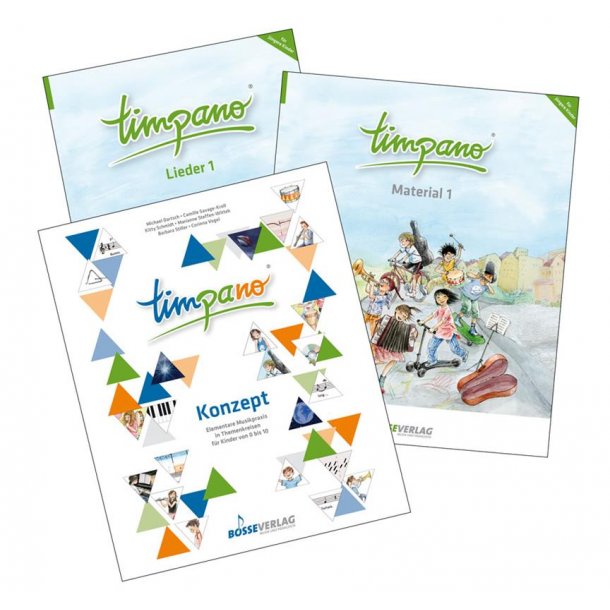 TIMPANO - Paket f&uuml;r Arbeit mit j&uuml;ngeren Kindern : Elementary music pedagogy in themes for children from to 1 years of age
