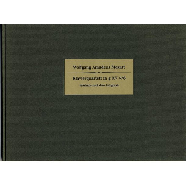 Quartett In G Moll Kv 478 Faksimile