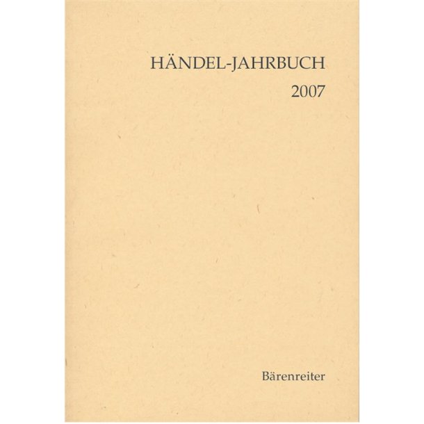 Handel-Jahrbuch 2007, 53. Jahrgang
