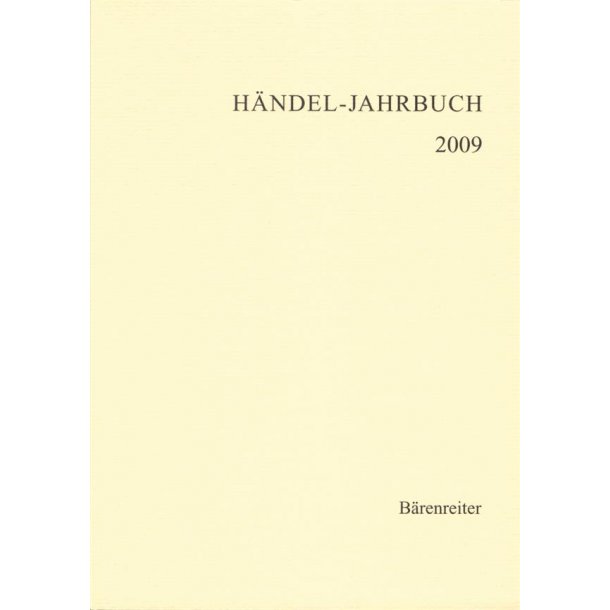 Handel-Jahrbuch 2009, 55. Jahrgang