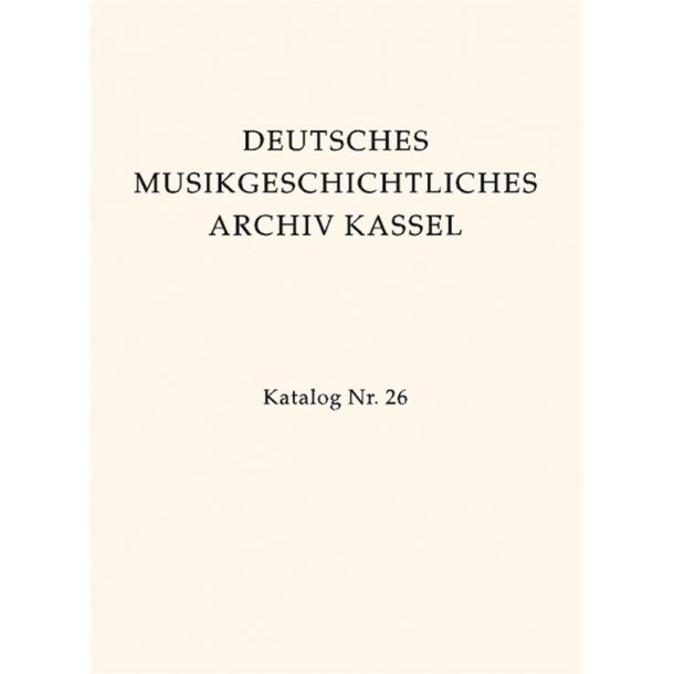 Deutsches Musikgeschichtliches Archiv Kassel.