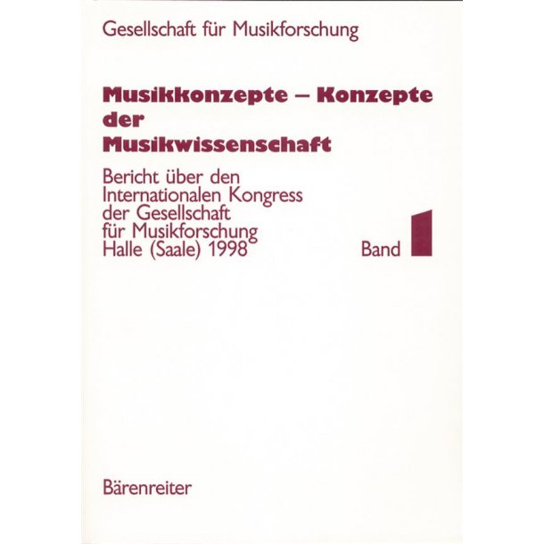 Musikkonzepte - Konzepte der Musikwissenschaft