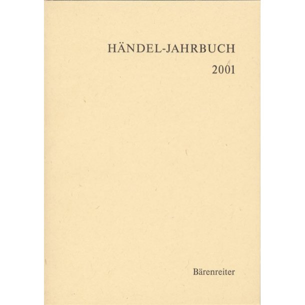 Handel-Jahrbuch 2001, 47. Jahrgang