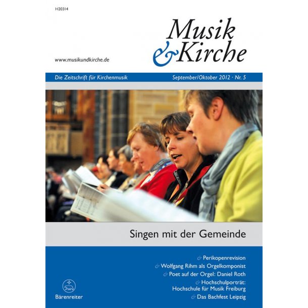 Musik und Kirche, Heft 5/2012 : Thema: Singen mit der Gemeinde