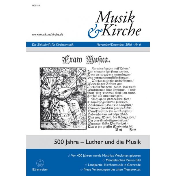 Musik und Kirche, Heft 6/2016