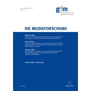Die Musikforschung, Heft 3/2012