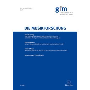 Die Musikforschung, Heft 1/2014
