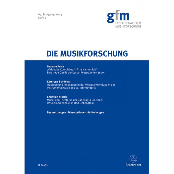Die Musikforschung, Heft 2/2014