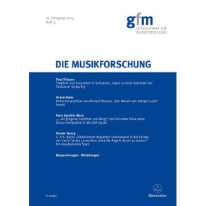 Die Musikforschung, Heft 3/2014