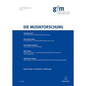Die Musikforschung, Heft 2/2015