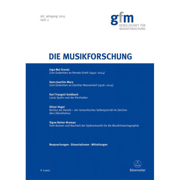 Die Musikforschung, Heft 2/2015