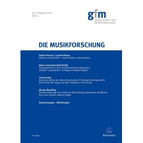 Die Musikforschung, Heft 3/2016