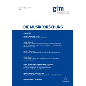 Die Musikforschung, Heft 4/2018
