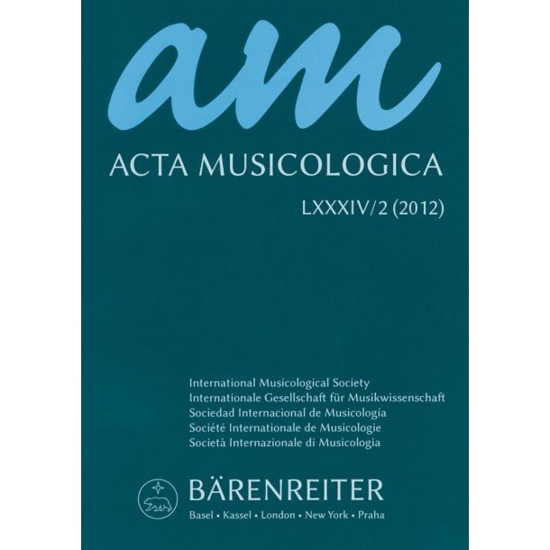 Acta Musicologica, Heft 2/2012