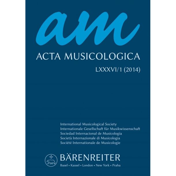 Acta Musicologica, Heft 1/2014