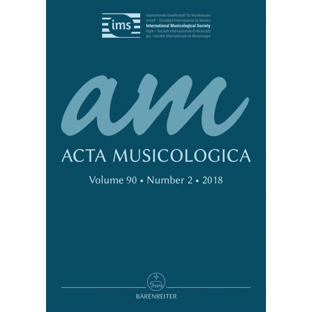 Acta Musicologica, Heft 2/2018
