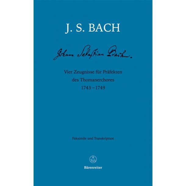 Vier Zeugnisse fur Prafekten des Thomanerchores