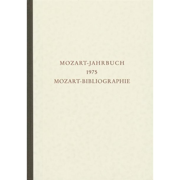 Mozart-Jahrbuch 1975 : Mozart-Bibliographie bis 1970