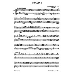 Vier Sonaten fur zwei Blockfloten : Sonaten Op.1 Nr.1,2,11,und 12