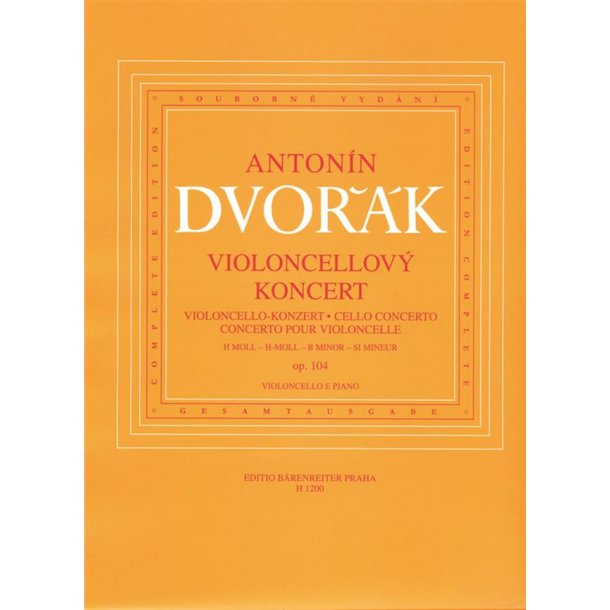 Cello Concerto B min Op104 Vc &amp; Piano