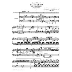 Cello Concerto B min Op104 Vc &amp; Piano