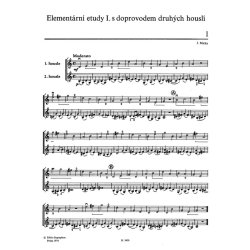 Elementare Etueden I : mit Begleitung zweiter Violine