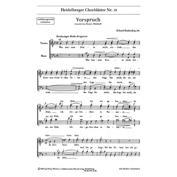 Heidelberger Chorblatter Nr. 18