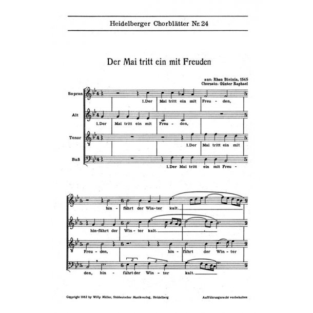 Heidelberger Chorblatter Nr. 24