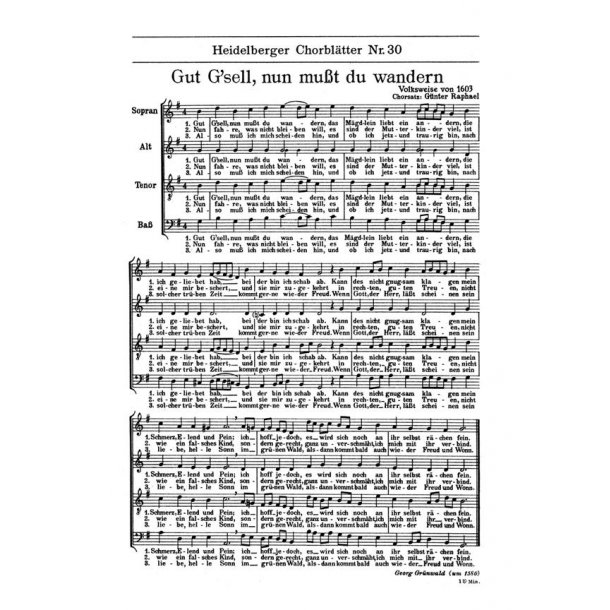 Heidelberger Chorblatter Nr. 30