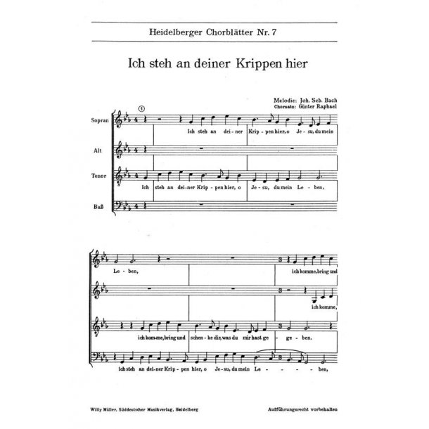 Heidelberger Chorblatter Nr. 7