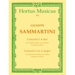 Concerto 1 Amaj Cembalo Score & parts : for Harpsichord or Organ, two Violins and Basso continuo