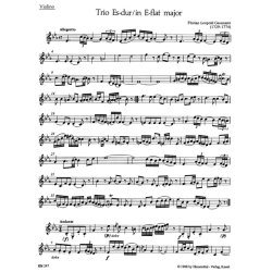 Zwei Streichtrios : Trios in Es-dur und B-dur. 1. Stimme jeweils f&uuml;r Viola und Violine beigegeben