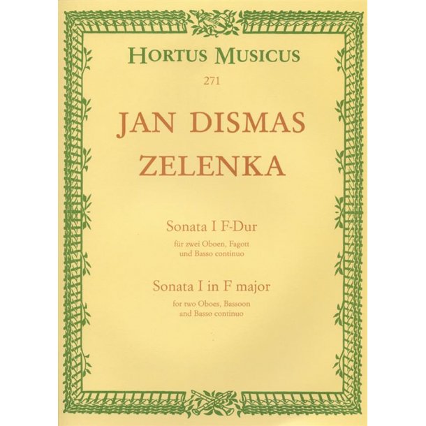 Sonata I f&uuml;r zwei Oboen, Fagott und BC F-Dur