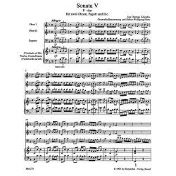 Sonata No 5 F Major : f&uuml;r zwei Oboen, Fagott und Basso continuo