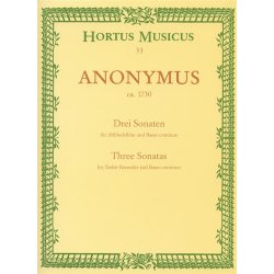Sonatas 3 Trec Bc : for Treble Recorder (Flute) and Basso continuo